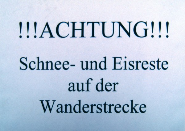 Streckenhinweis